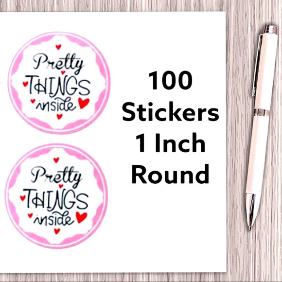 100 Pretty Things Inside Stickers PRICE IS FIRM - Picture 1 of 2